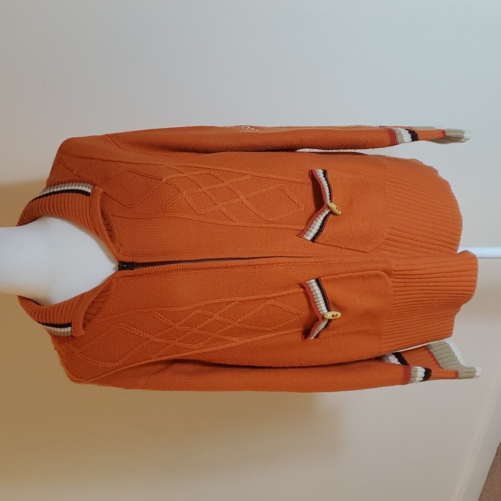 U.S. Polo Association orange cardigan